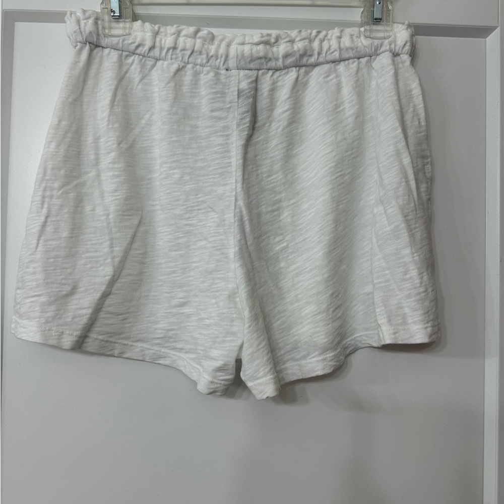 Bobi Los Angeles size small white 100% cotton shorts with pockets